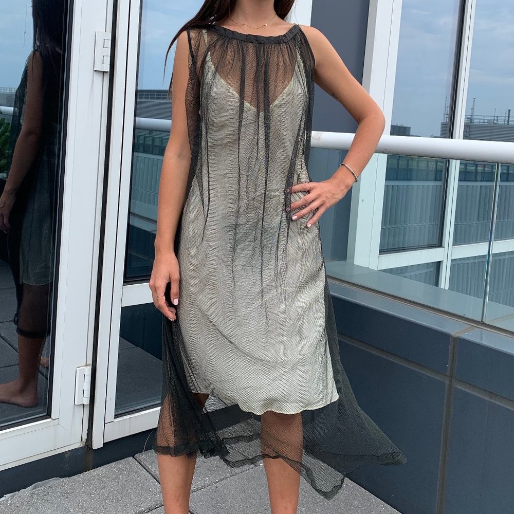 vintage DRIES VAN NOTEN net dress (slip n/a)